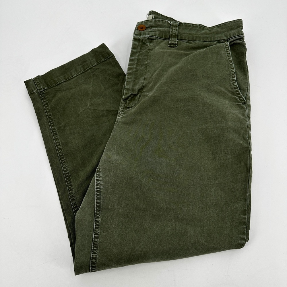 Madewell‎ Army Green Chino Tapered Ankle Pants Size 32 Utility Capsule Everyday